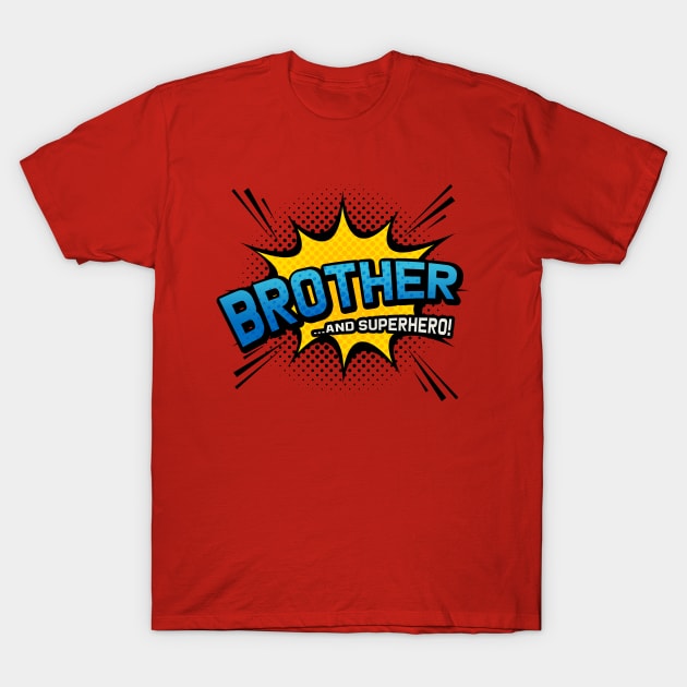 Brother & Superhero - Comic Book Style Gift T-Shirt by Elsie Bee Designs